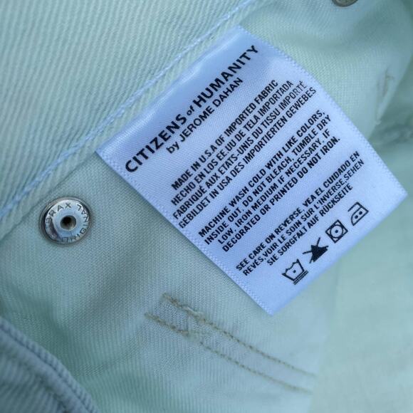 New Citizens of Humanity Daria Seamist Frayed Hem Micro Denim Mini Skirt Sz 31 - Picture 11 of 13